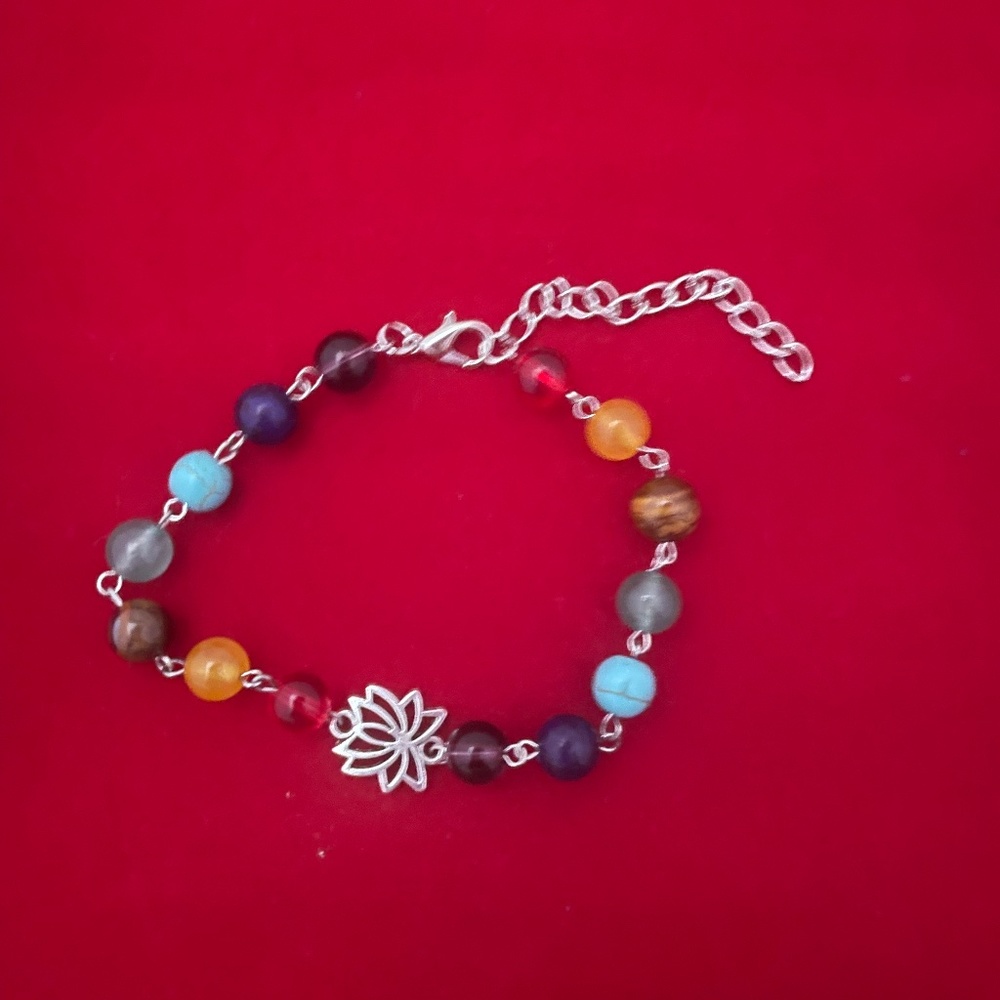 Chakra lotus flower bracelet